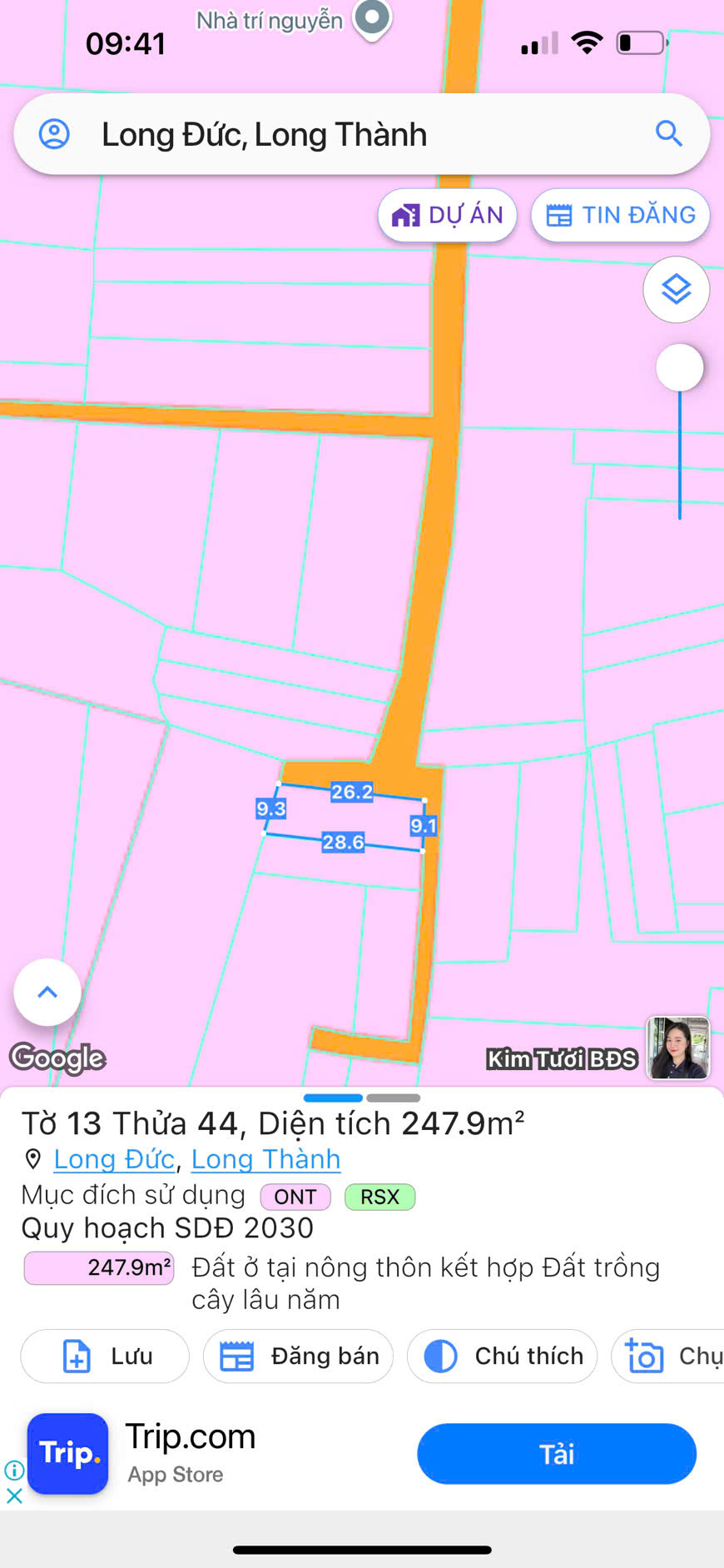 BÁN ĐẤT ĐỒNG NAI, 250M2, 2 MT