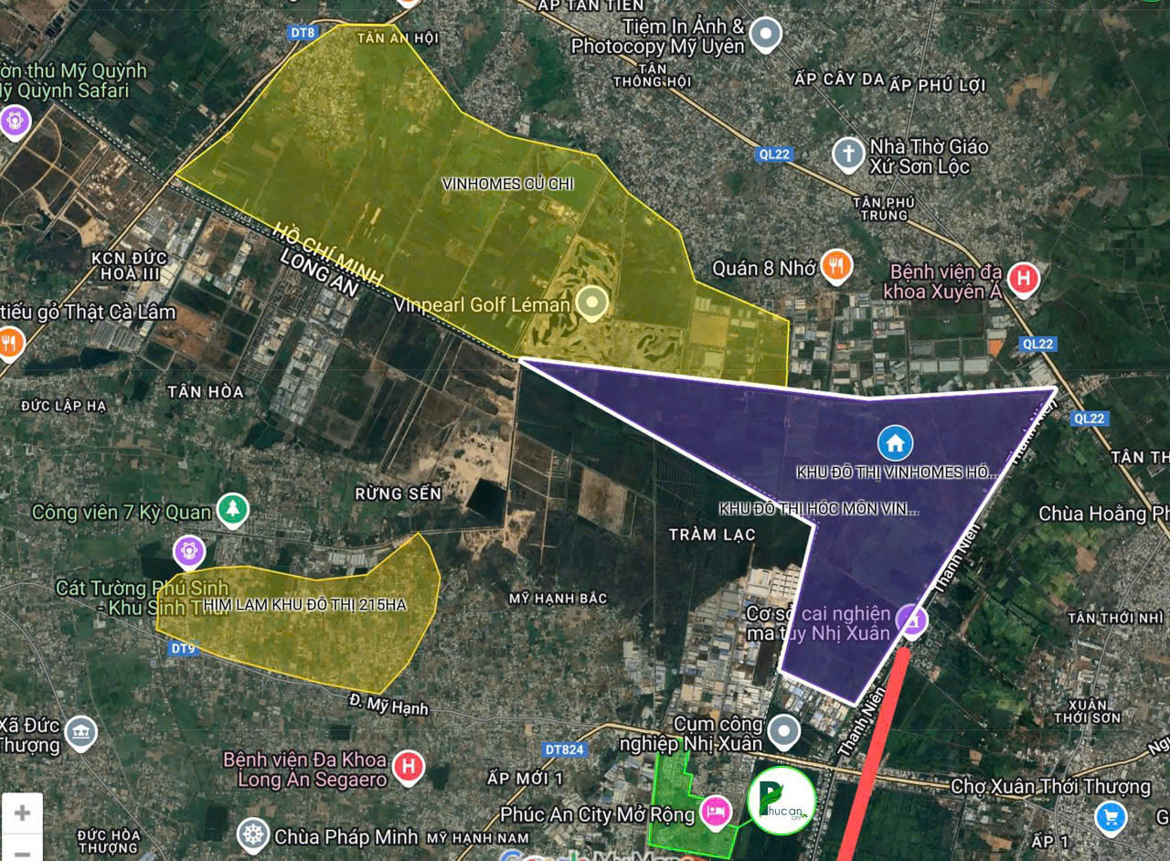 TỨ GIÁC ĐÔ THỊ TÂY BẮC TP.HCM: PHÚC AN CITY – KĐT HIM LAM – VINHOMES HÓC MÔN – VINHOMES CỦ CHI